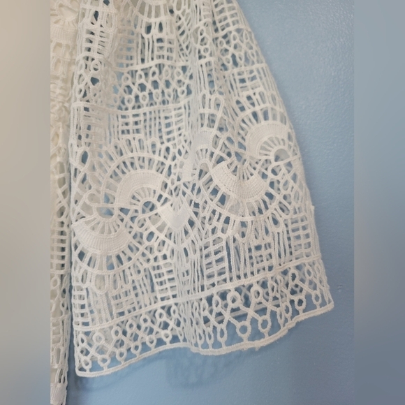 Bardot Off Shoulder Lace Dress Size 6 White - Picture 7 of 15